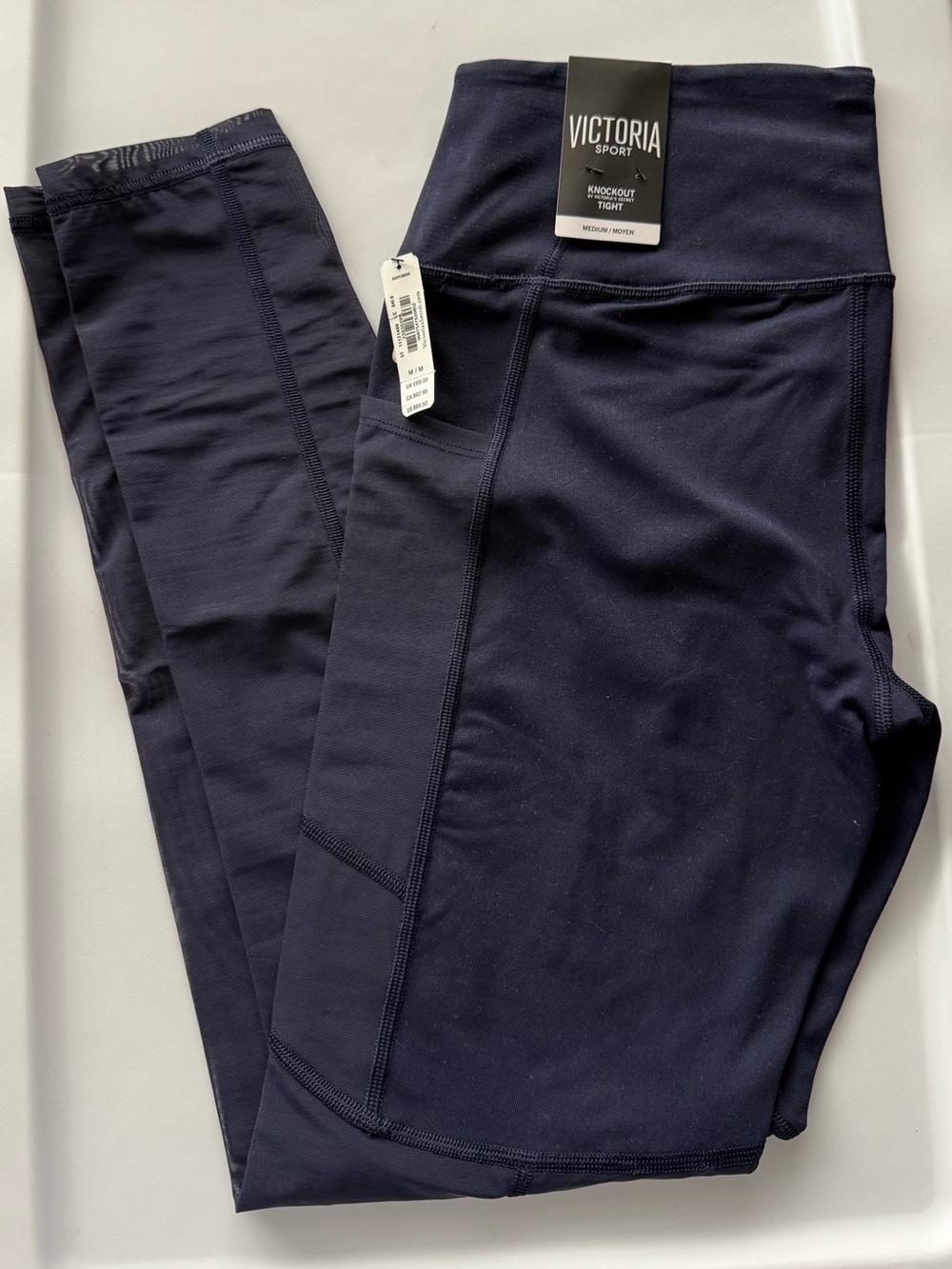VS Sport Knockout Leggings, navy blue size M NWT